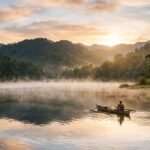 Lake Tuba (Tuba Lake) Guide: Top 5 Must-See Spots for 2025 A serene lake at sunrise, surrounded by forested hills with mist hovering over the water.